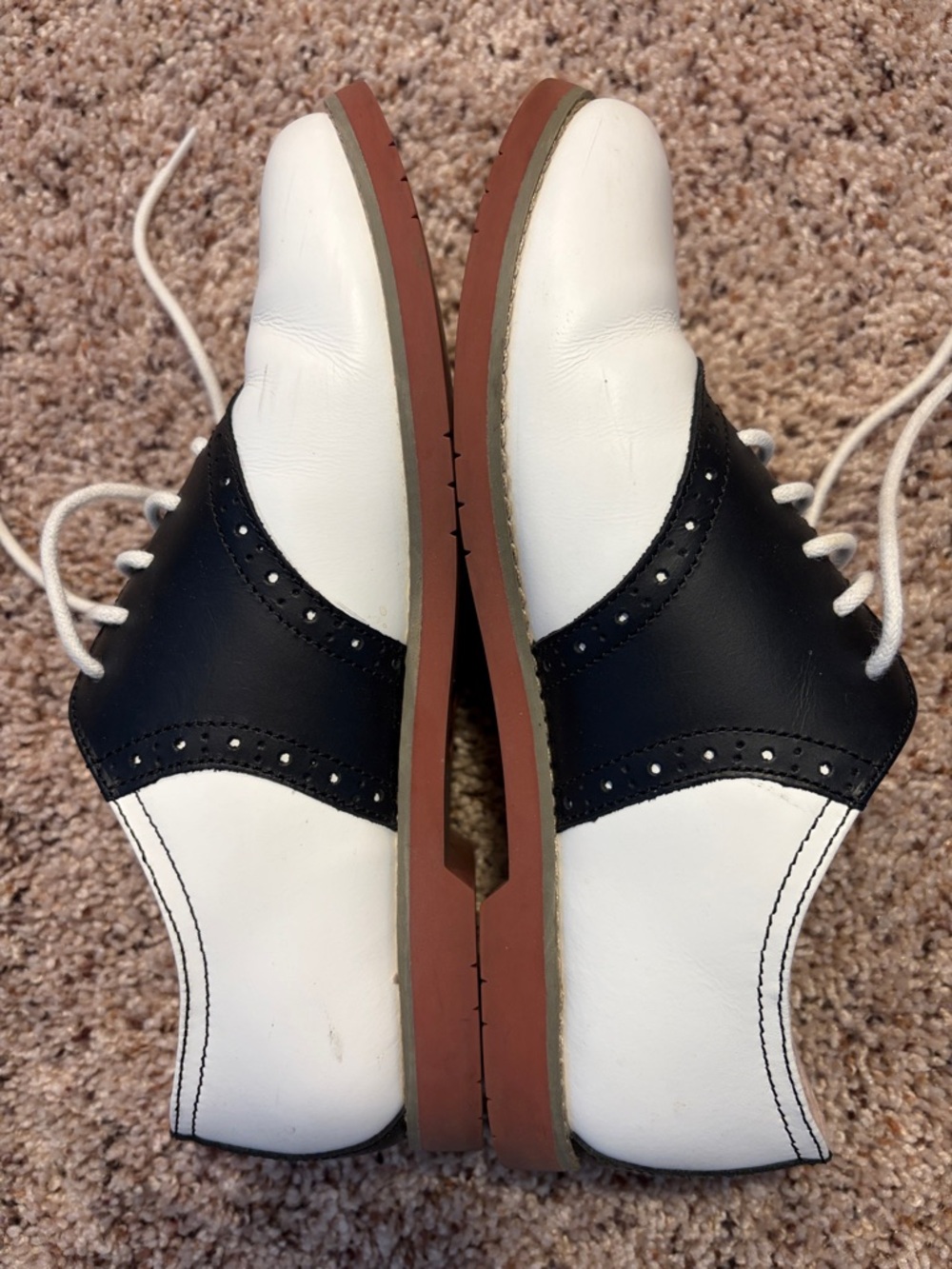 Saddle Oxfords Vintage Black and White - Picture 5 of 8